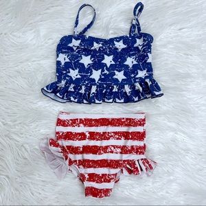 Fourth of July swimsuit // two piece // little girls